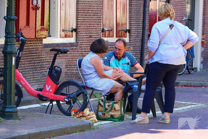 Fietsster valt en raakt gewond
