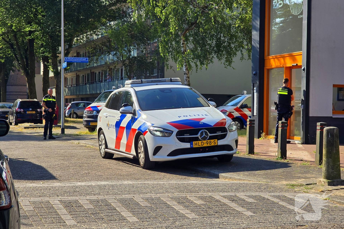 Visser komt in het water terecht