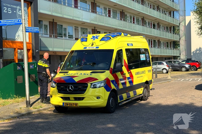 Visser komt in het water terecht