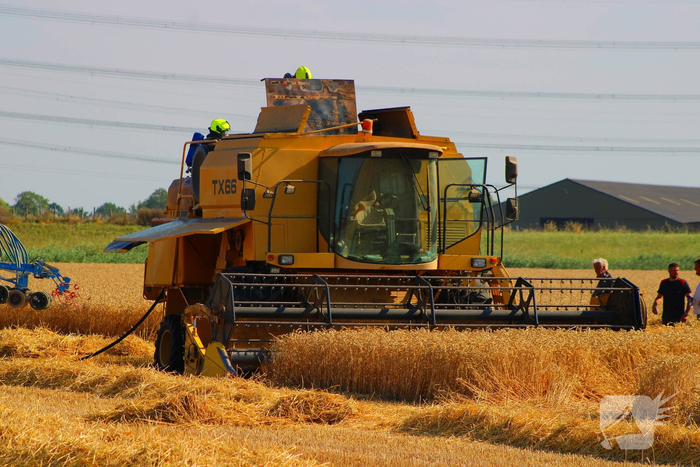 Boer voorkomt uitbreiding brand door tarwe te ploegen