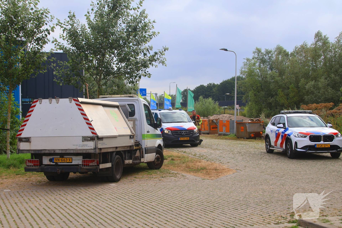 Afvalbrand door achtergelaten vuurwerk