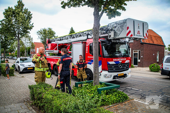 Brand op dak tijdens werkzaamheden