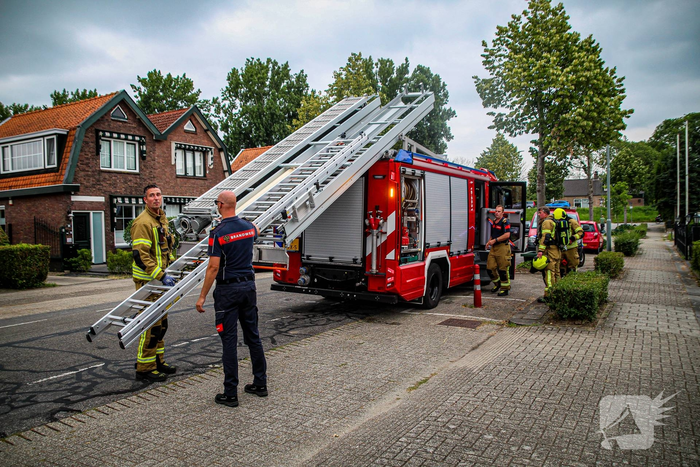 Brand op dak tijdens werkzaamheden