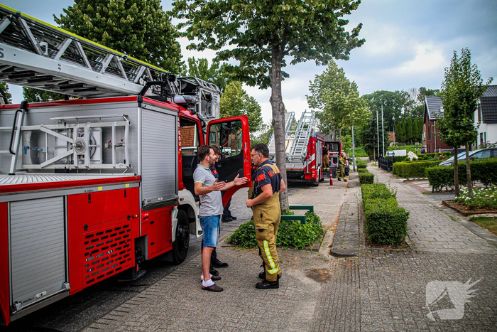 Brand op dak tijdens werkzaamheden