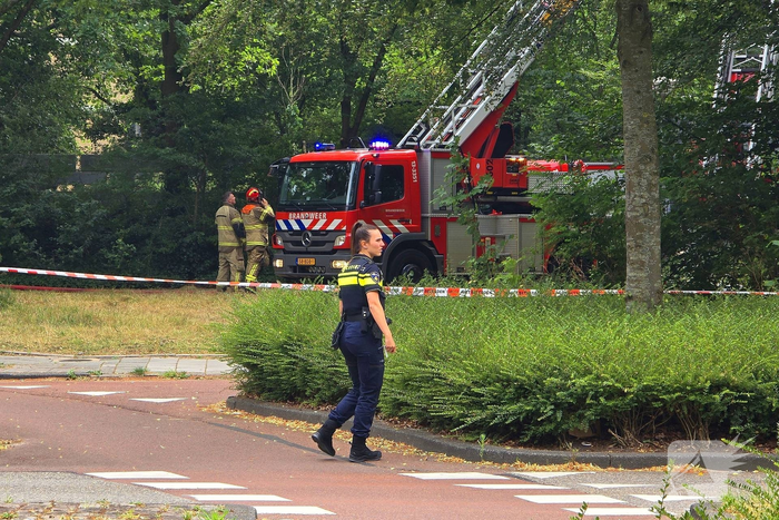 Balkons zwartgeblakerd door uitslaande flatbrand