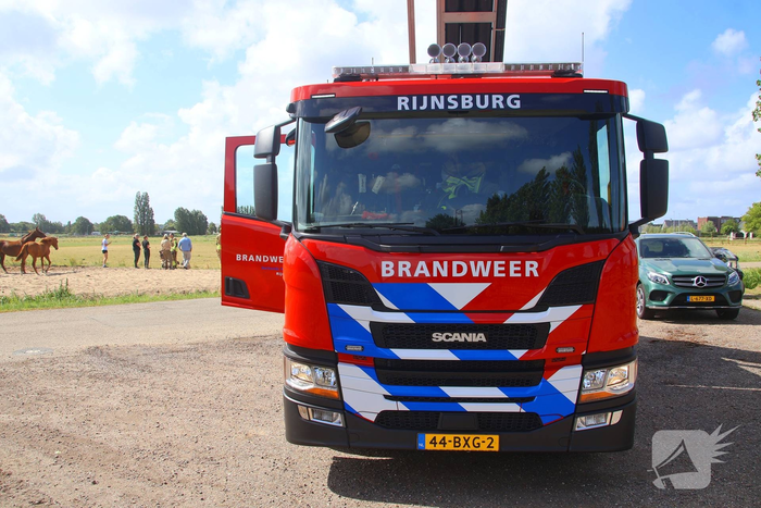 Opnieuw paard voor langere tijd vast in sloot