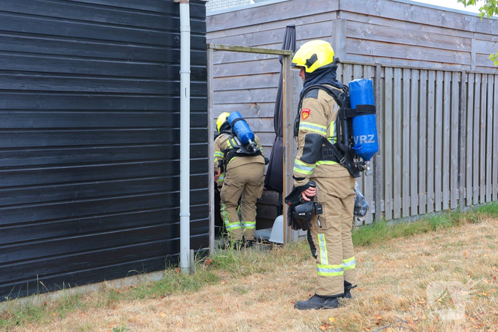 Gasfles defect in achtertuin