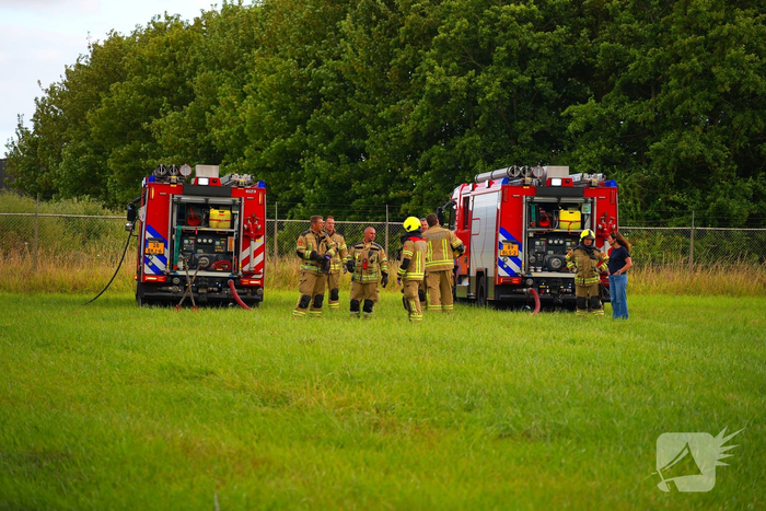Brand in groenstrook leidt tot snelle inzet brandweer