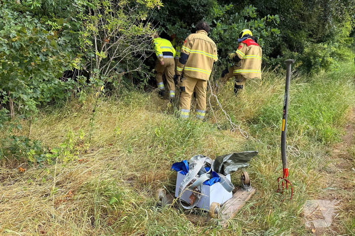 Buitenbrand snel geblust in bosgebied