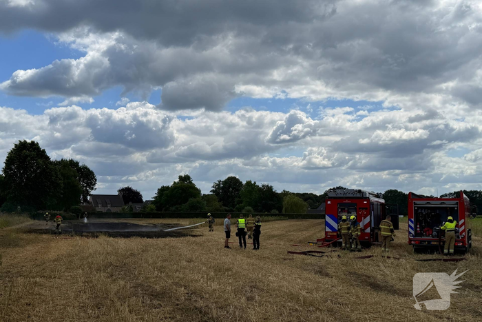 Buitenbrand op akker snel onder controle