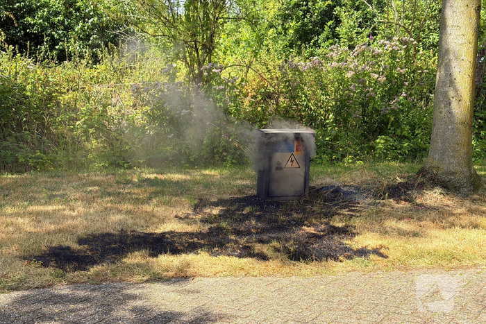 Stroomkast in brand zorgde voor korte stroomuitval