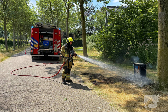 Stroomkast in brand zorgde voor korte stroomuitval