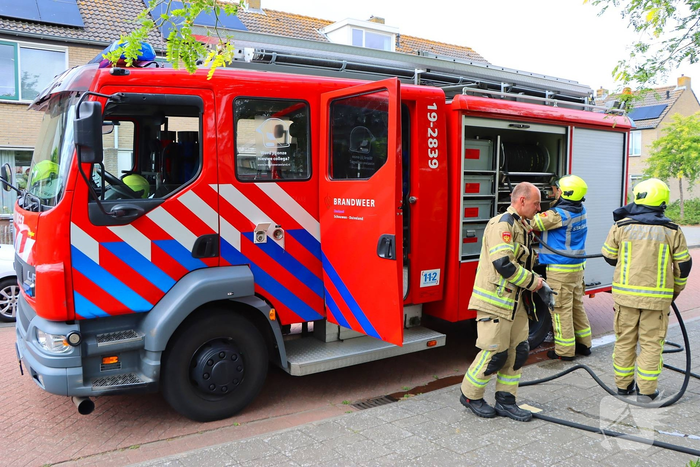 Buitenbrand in achtertuin snel onder controle