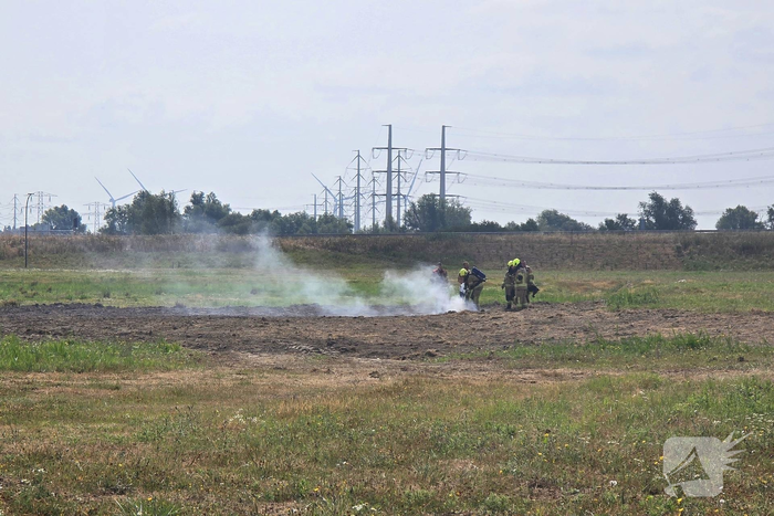 Fosforstenen in brand zorgen voor rook
