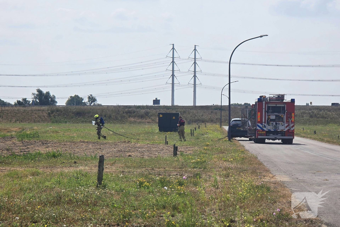 Fosforstenen in brand zorgen voor rook