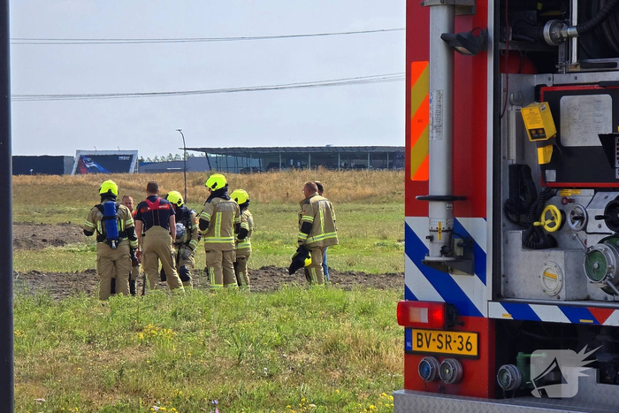 Fosforstenen in brand zorgen voor rook