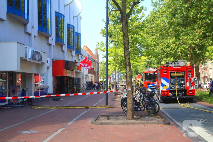 Supermarkt ontruimd door brand