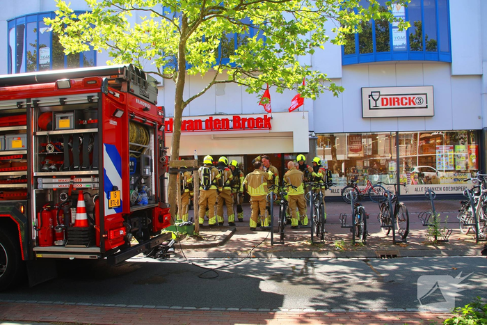 Supermarkt ontruimd door brand