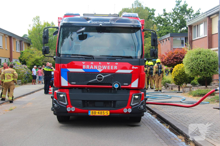 Felle brand in woonkamer van rijtjeswoning