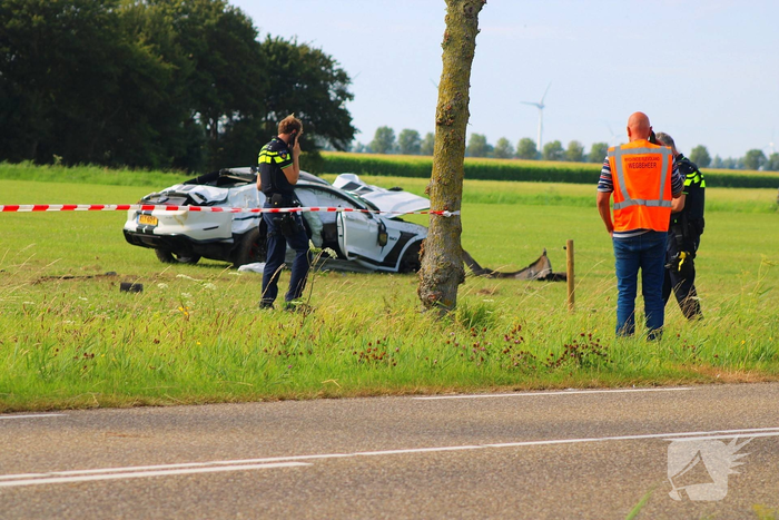 Zwaar ongeval met auto in Tollebeek