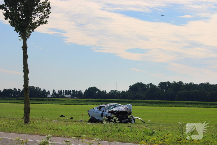 Zwaar ongeval met auto in Tollebeek