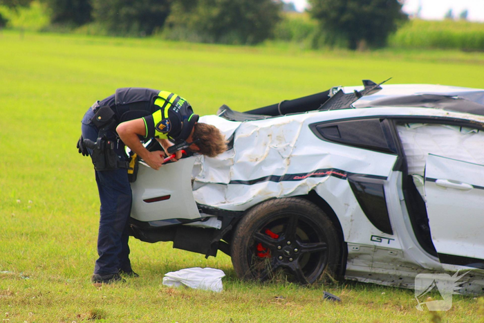 Zwaar ongeval met auto in Tollebeek