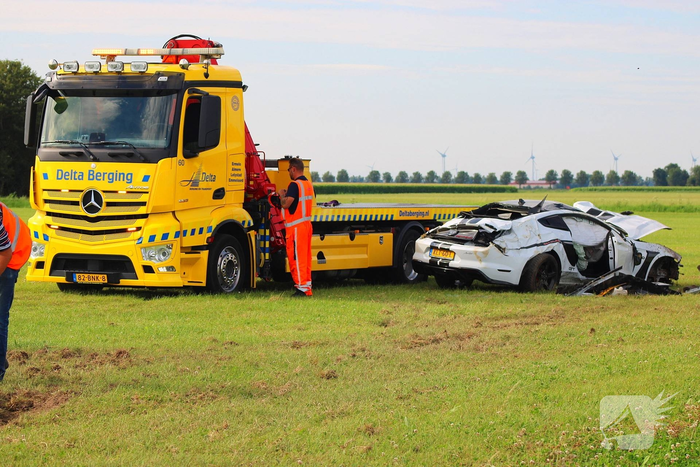 Zwaar ongeval met auto in Tollebeek