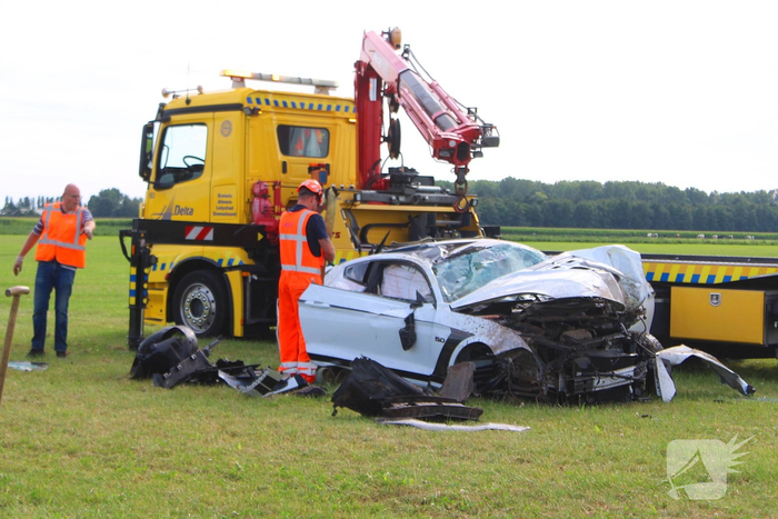 Zwaar ongeval met auto in Tollebeek