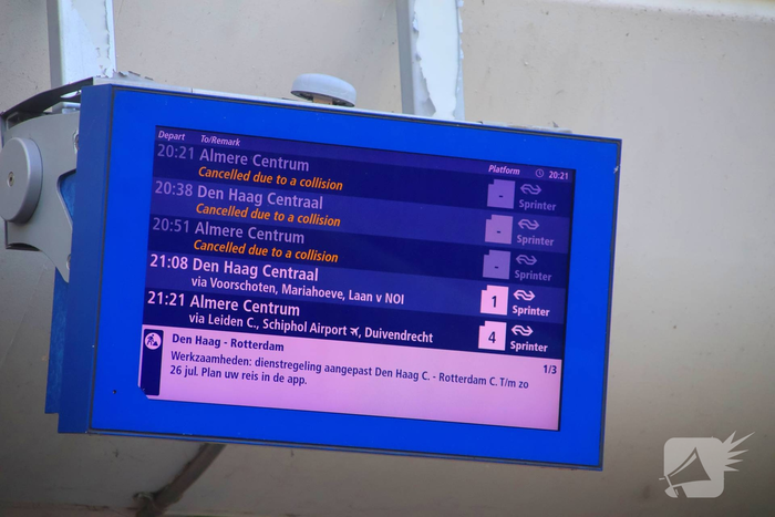 Treinverkeer stilgelegd door aanrijding op spoor
