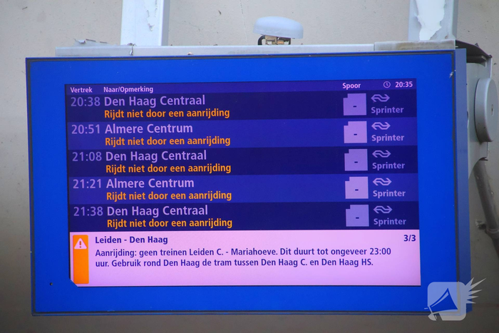 Treinverkeer stilgelegd door aanrijding op spoor