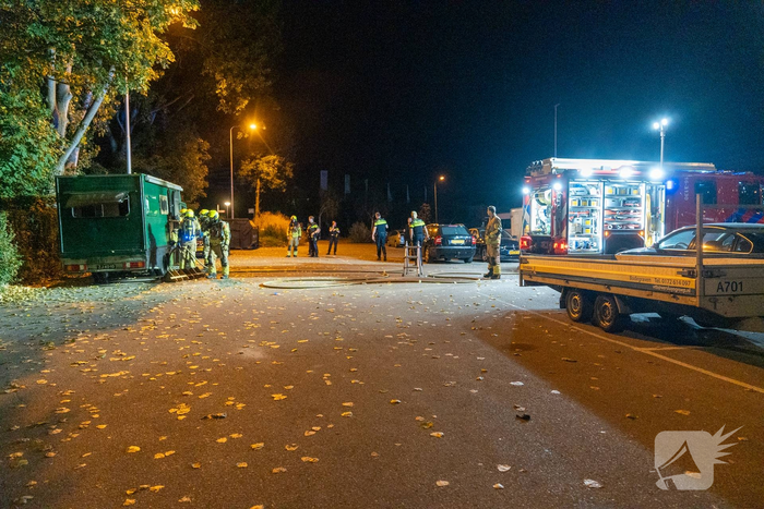 Brand in bestelbus snel onder controle