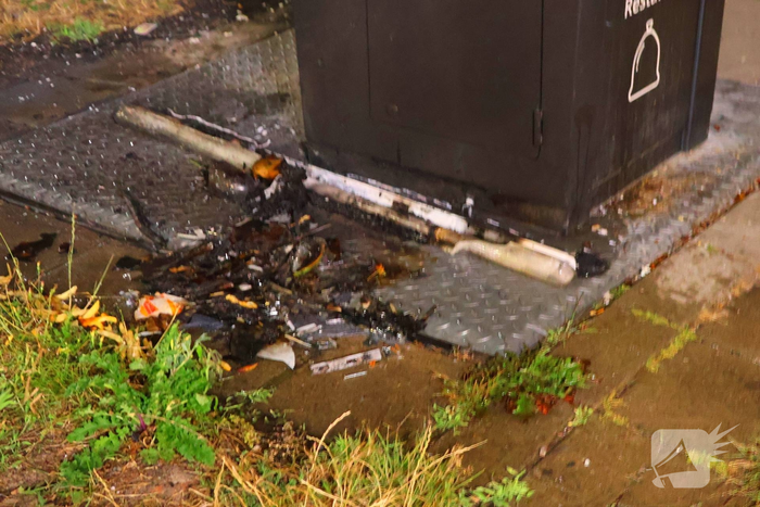 Brand in afvalcontainer geblust