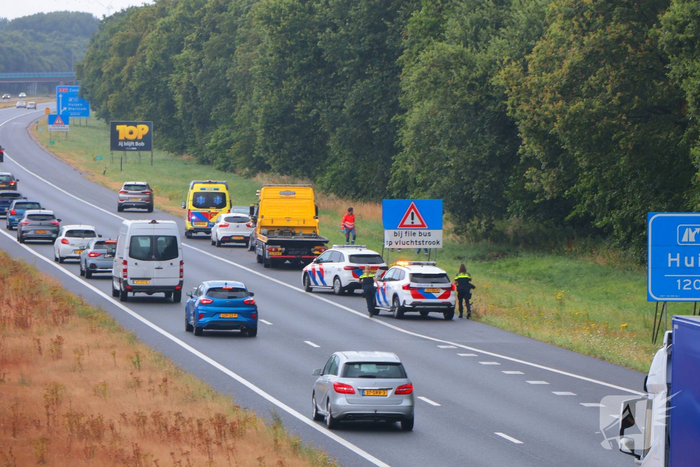 Ongeval met voertuig op snelweg