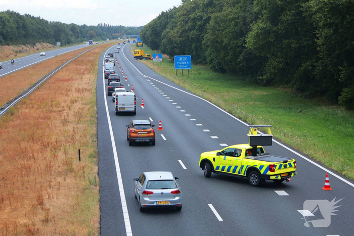 Ongeval met voertuig op snelweg