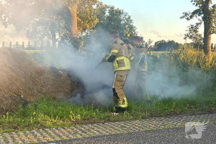 Brand tijdens boerenprotesten in Overijssel