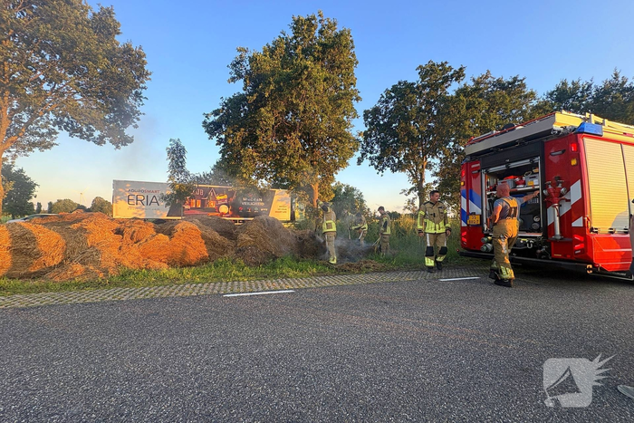 Brand tijdens boerenprotesten in Overijssel