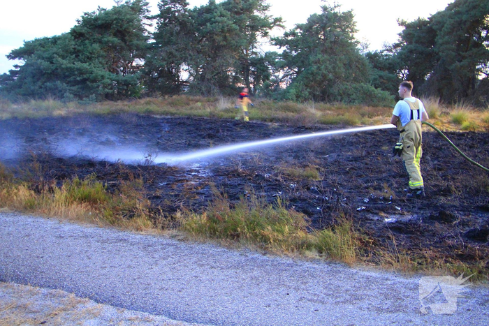 Natuurbrand verwoest heide in Weert