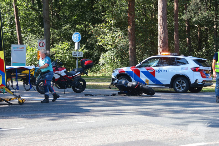 Ongeval tussen automobilist en motorrijder leidt tot gewonde