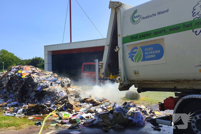 Brandweer snel ter plaatse bij brand in vrachtwagen