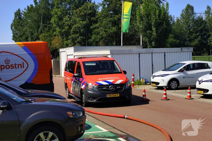 Brandweer snel ter plaatse bij brand in vrachtwagen
