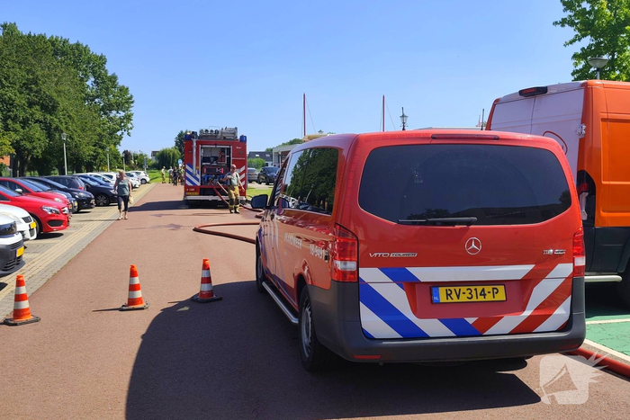 Brandweer snel ter plaatse bij brand in vrachtwagen