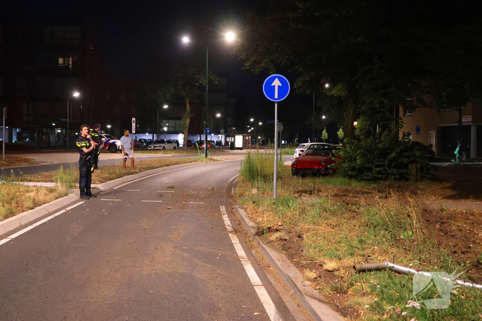 Auto botst tegen boom na eenzijdig ongeval