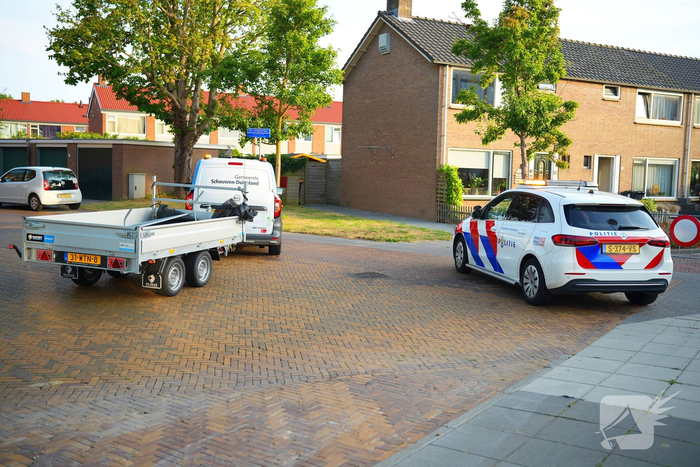 Waterlekkage door gesprongen waterleiding