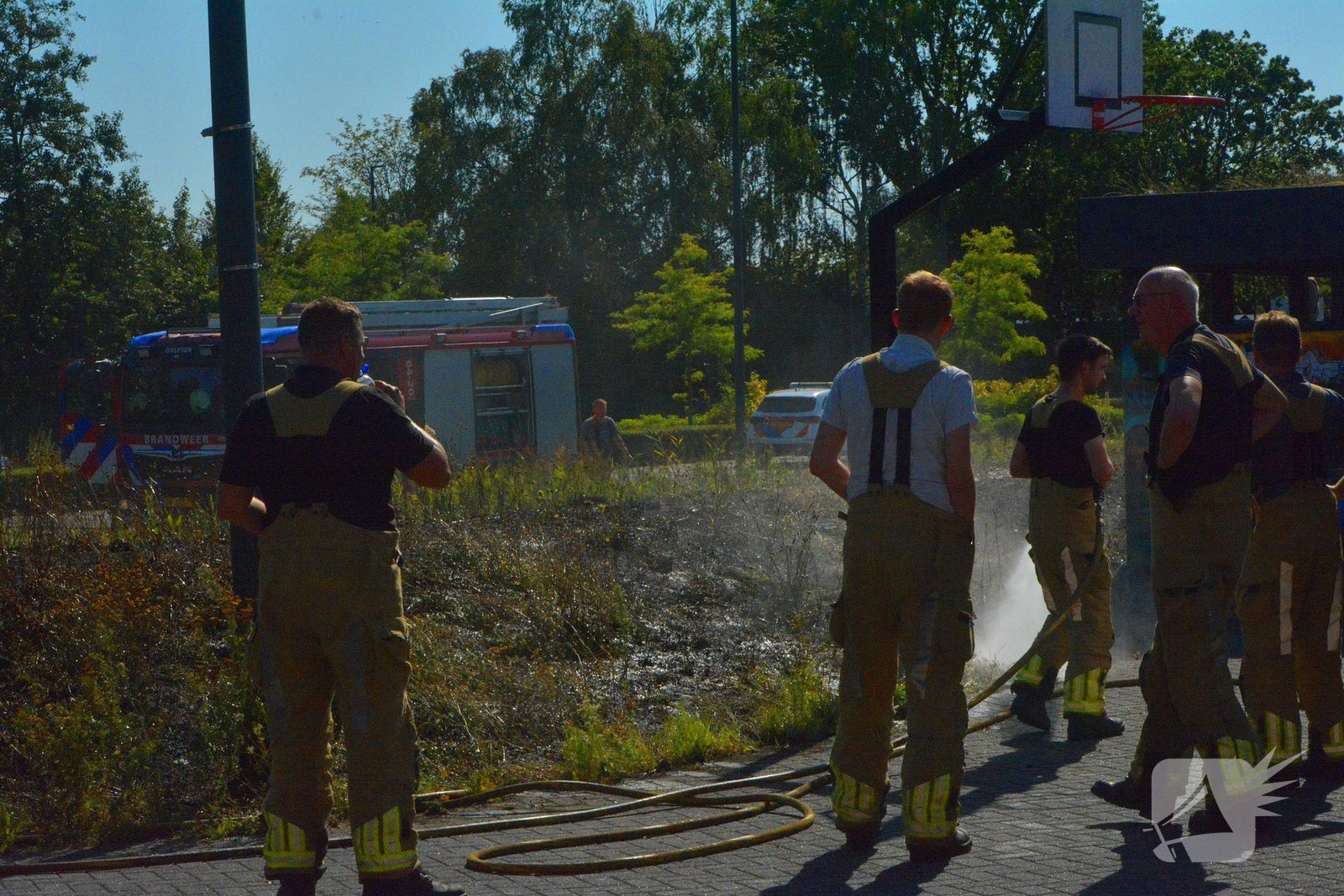 Brand in bossage geblust