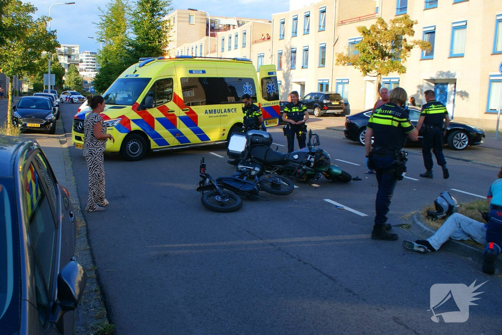 Fatbiker in botsing met motorrijder