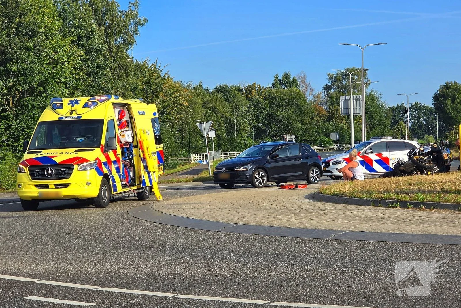 Motorrijder gewond bij aanrijding