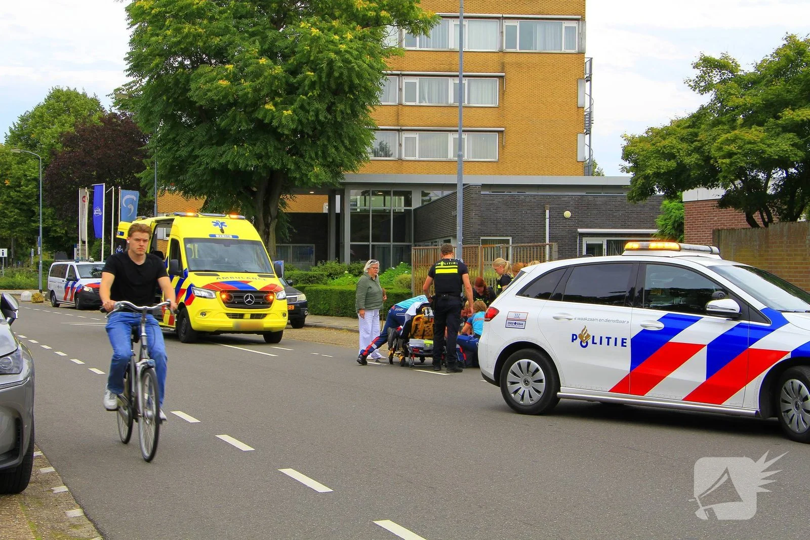 Vrouw gewond na fietsongeval