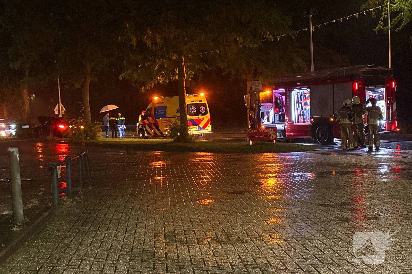 Auto botst tegen boom