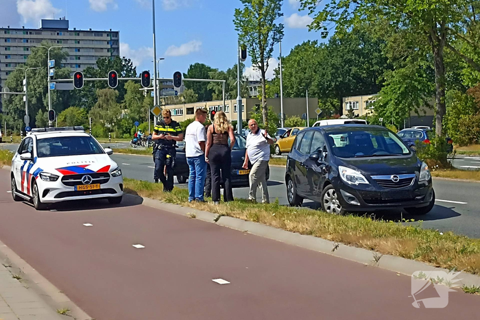 Botsing tussen voertuigen zonder gewonden