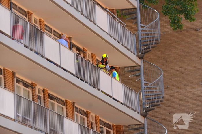 Brandweer ingezet voor mogelijke brand in flatwoning